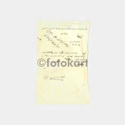 1926 Mahkeme Celp Kağıdı Hukuk Belge