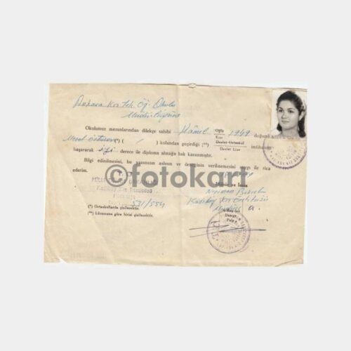 1969 Mezuniyet Durumu Belgesi Diploma