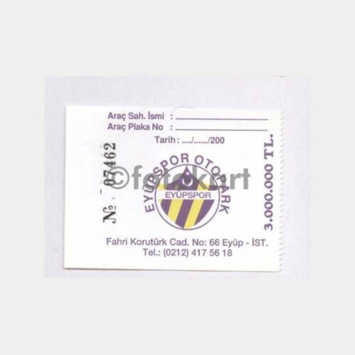 2000 Eyüpspor Otopark Bileti