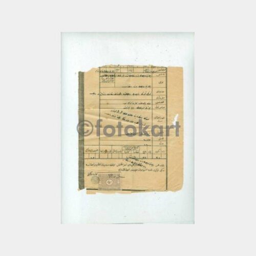 1920 Fiskal Pullu Osmanlıca Belge