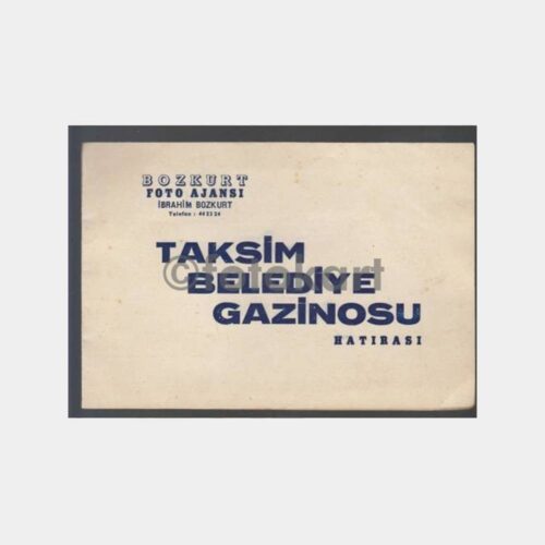 1975 Taksim Belediye Gazinosu Fotoğraf Kabı