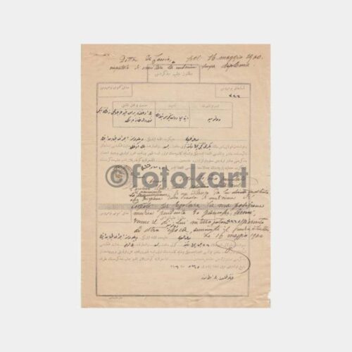 1901 Osmanlı Mahkeme Kararı Hukuk Belgesi