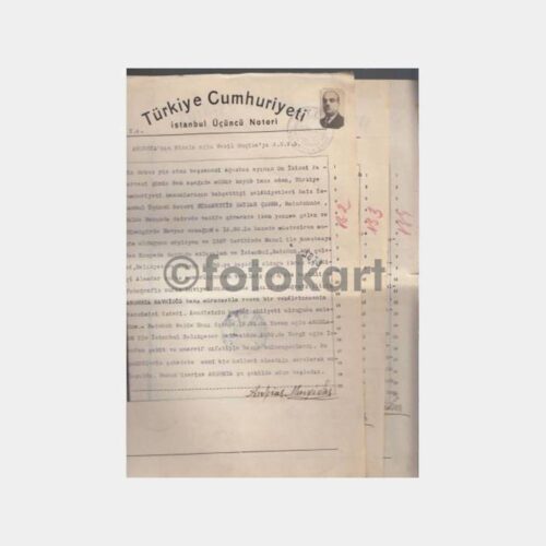 1935 İstanbul Üçüncü Noteri Hukuk Belge