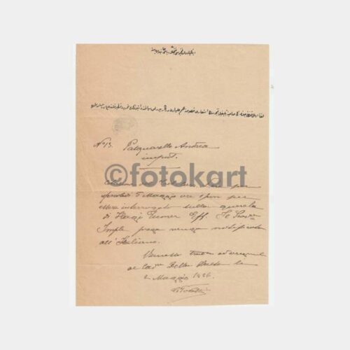 1886 İstanbul Osmanlı İzin Belgesi