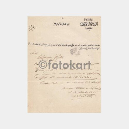 1887 İstanbul Osmanlı İzin Belgesi