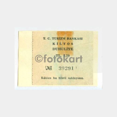 1970 Kilyos Plajı Duhuliye Giriş Bileti