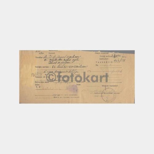 1947 Kızılcahamam Mahkeme Davetiye Hukuk Belgesi