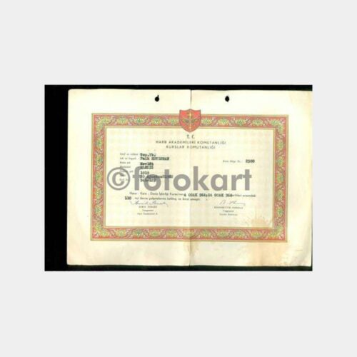1964 Harp Akademileri Kurs Belgesi