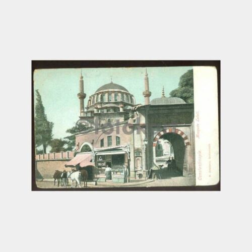 1910 İstanbul Laleli Camii Girişi Görünüş Kartı