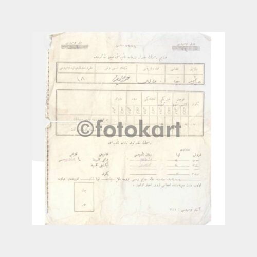 Osmanlıca Yazılı Makbuz Belgesi