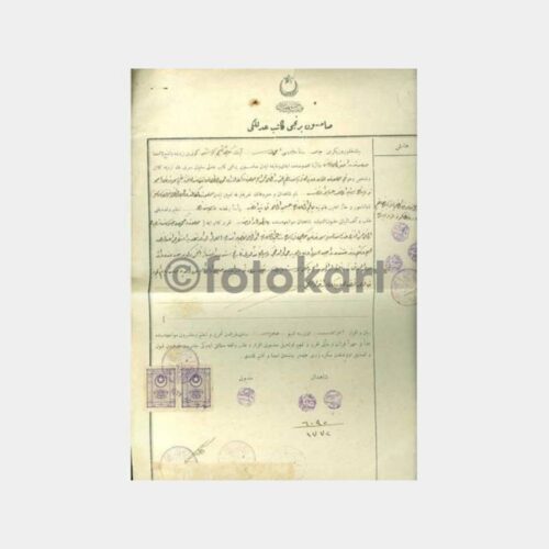 1921 Noter Sözleşmesi Osmanlıca Belge