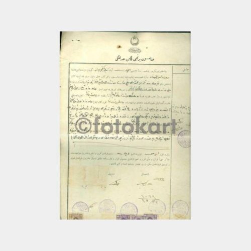 1921 Noter Sözleşmesi Osmanlıca Belge