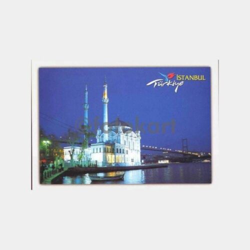Ortaköy ve Boğaziçi Köprüsü Gece Görünüş Kartpostal