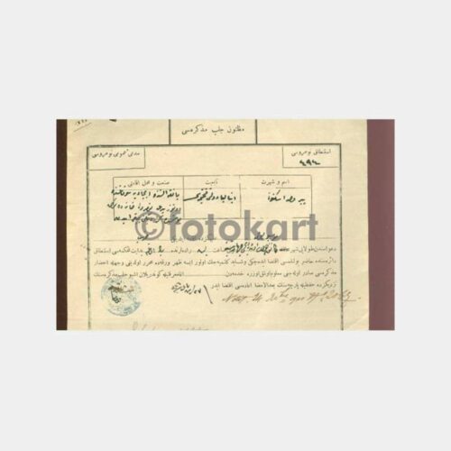 Osmanlıca Hukuk Konulu Damgalı Belge