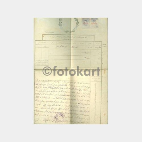 1927 Osmanlıca Hukuki Soruşturma Belge