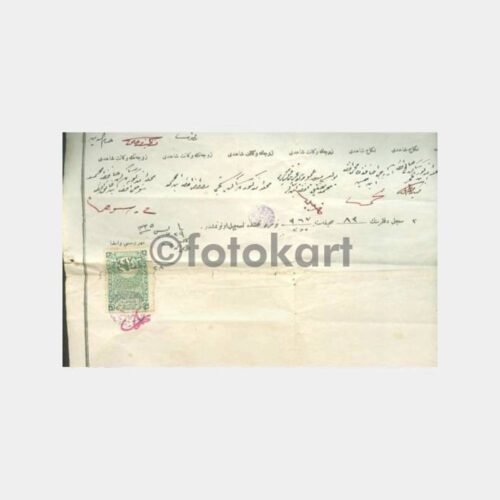 1920 Osmanlı Hukuki Damgalı Belge - Görsel 2