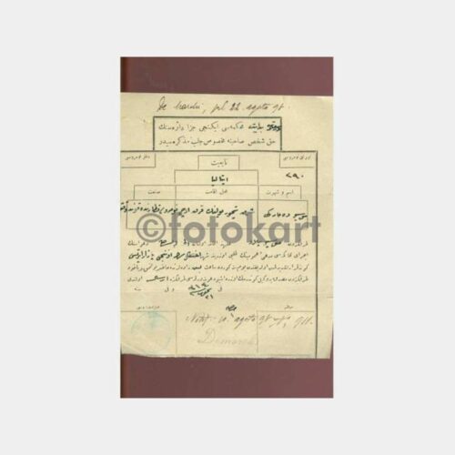 Osmanlıca Hukuk Konulu Damgalı Belge