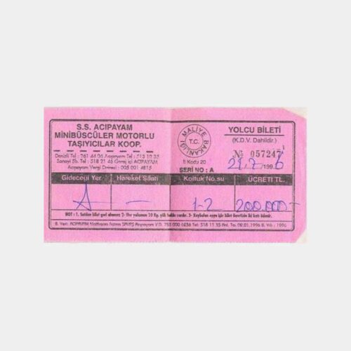 1996 Acıpayam Taşıma Koop Denizli Otobüs Bileti