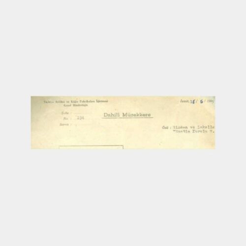 1965 İzmit SEKA Kağıt Fabrikası Efemera Belge No. 01