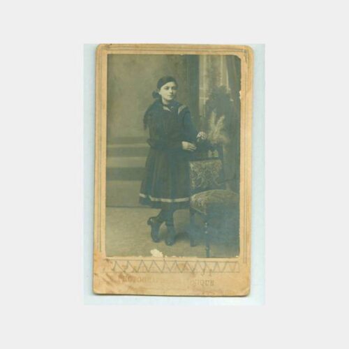 1900 Selanik Kadın Kabinet Stüdyo Fotoğraf