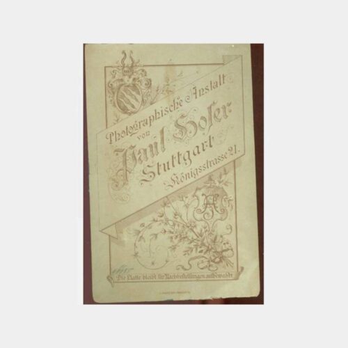 1900 Stuttgart Foto Paul Slofer Kabinet Fotoğraf - Görsel 2
