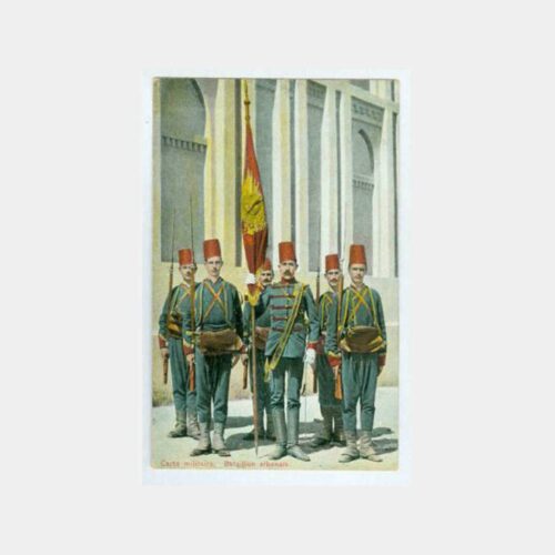 1913 Taksim Topçu Kışlası Askerler Kartpostal