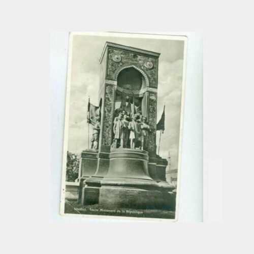 1932 Taksim Cumhuriyet Anıtı Eskişehir Damgalı Fotokart