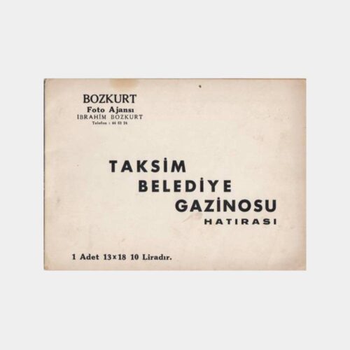 1966 Taksim Belediye Konya Gecesi Foto Saklama Kartonu