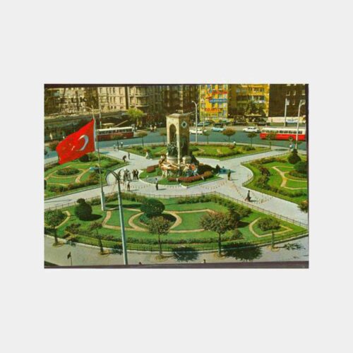 1970 Taksim Cumhuriyet Meydanı Kartpostal