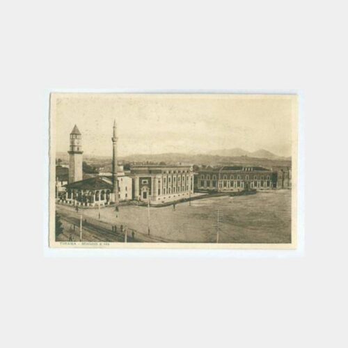 1920 Arnavutluk Tiran Camii ve Savunma Kartpostal