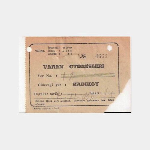 1962 Varan Otobüs Bileti