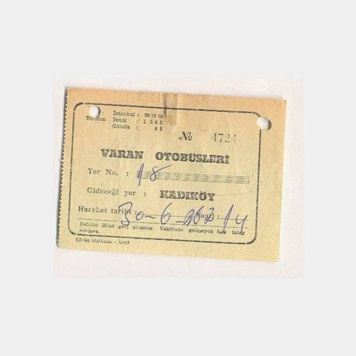 1962 Varan Otobüs Bileti
