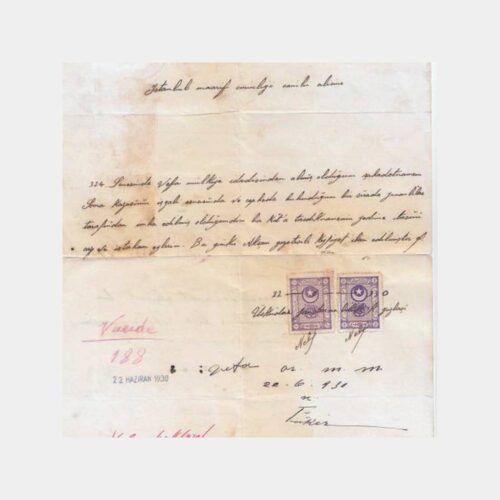 1930 Vefa Mektebi Konulu Belge - Görsel 2