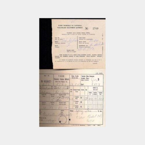 1972 T.C.D.D Haydarpaşa - Ankara Yataklı Bileti
