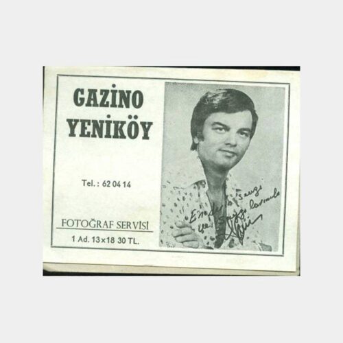 1970 Gazino Yeniköy Fotoğraf Kabı
