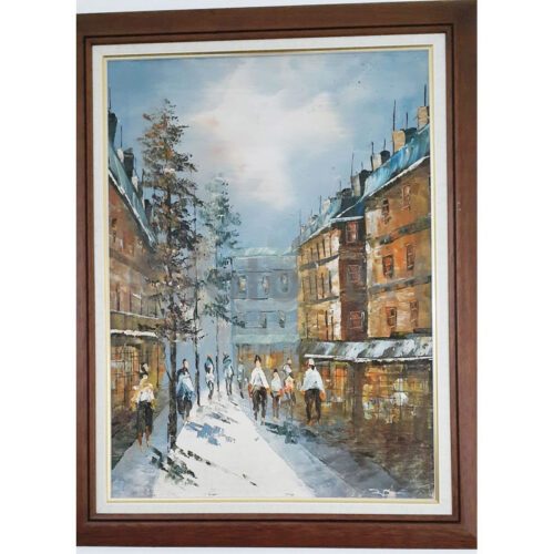 Paris Sokakları Yağlıboya Tablo