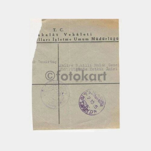 1955 Ankara İstasyon Damgalı Zarf Parçası