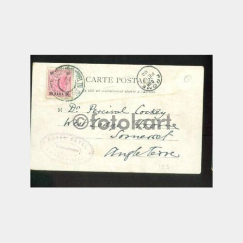 1902 Boğaziçi Arnavutköy Avusturya Levant Damga Kartpostal - Görsel 2