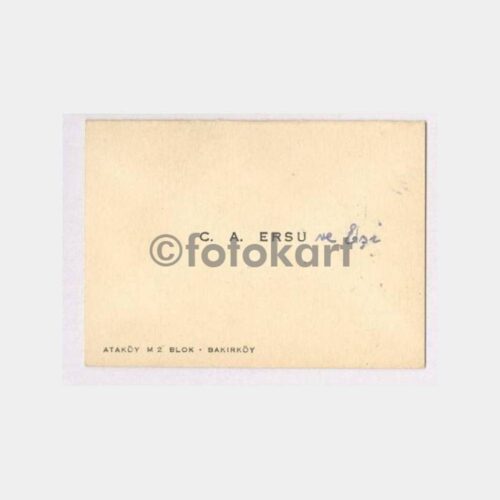 1962 Ataköy M2 Blok Ersu Kartvizit