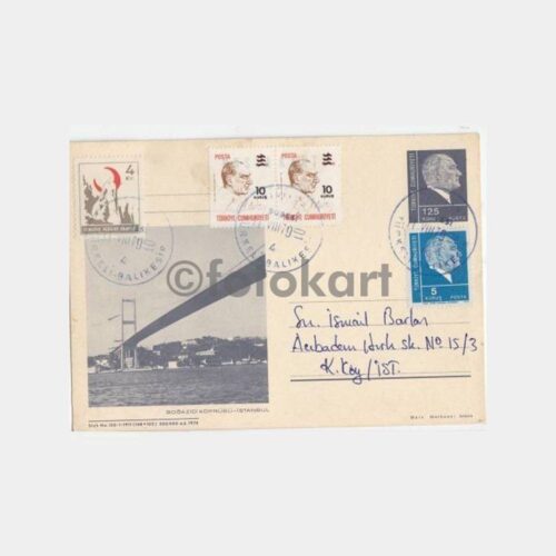 1979 Boğaziçi Köprüsü Avşa Yiğitler Damgalı Posta Kartı