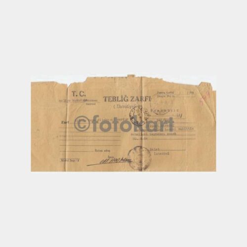 1948 Ayvalık Mahkeme Hukuk Tebliğ Zarfı