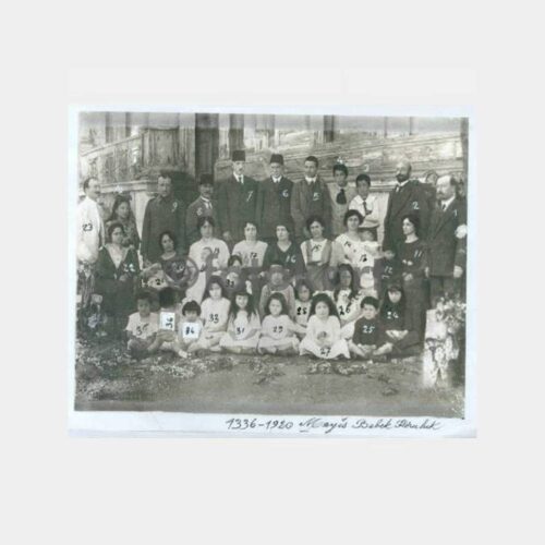 1920 Boğaziçi Bebek Koruluk Aile Baskı Resim