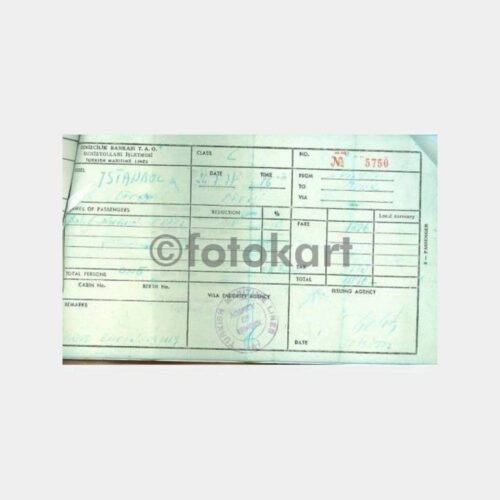 1977 Denizcilik B. İzmir-Birindisi Vapur Bileti - Görsel 2