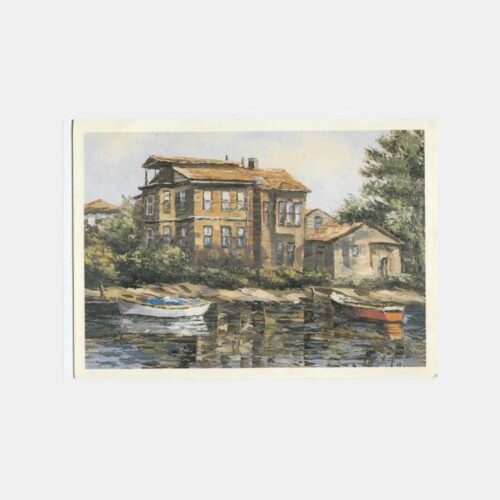 Boğaziçi Evleri Ressam Tablo Tebrik Kartı