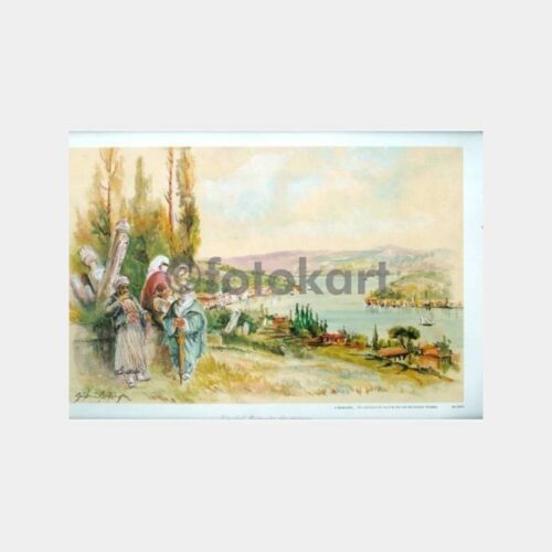 1900 Boğaziçi Görünüş Yeni Baskı Tablo Resim