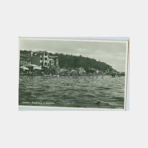 1930 Boğaziçi Büyükdere Sahil Plaj Kartpostal