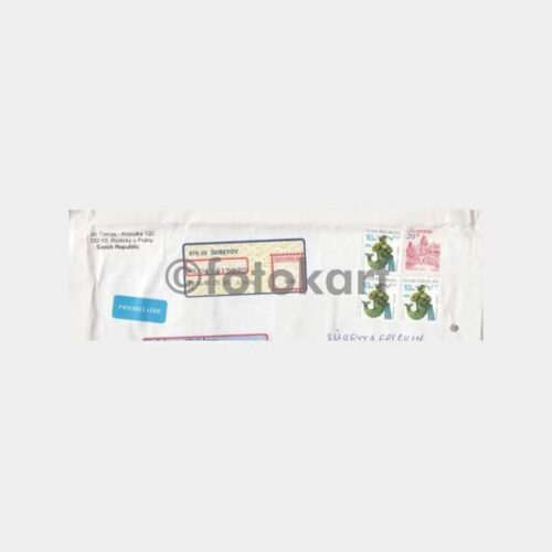 2002 Çek Cumhuriyeti Yabancı Posta Tarihi Zarf