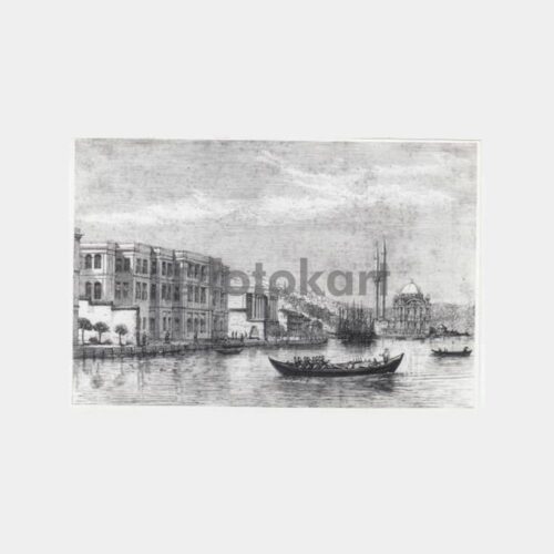 Çırağan Sarayı Eski Gravürden Fotoğraf
