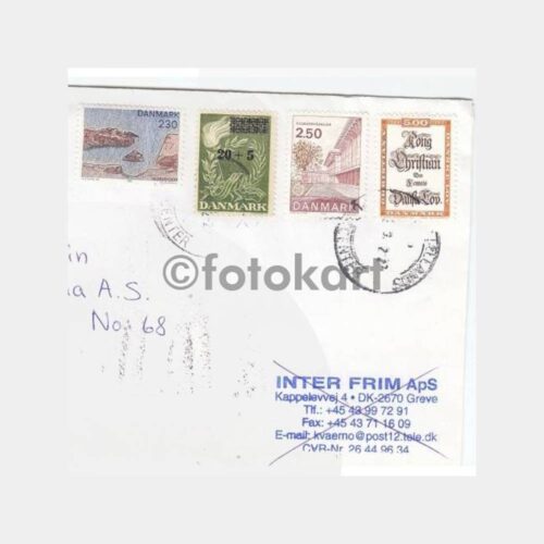 2002 Danimarka Yabancı Posta Tarihi Zarf