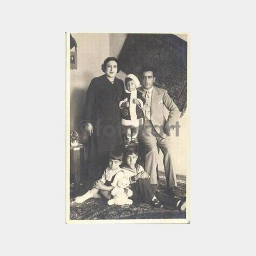 1936 Denizci Çocuk Ailesi ile Hatıra Fotoğraf